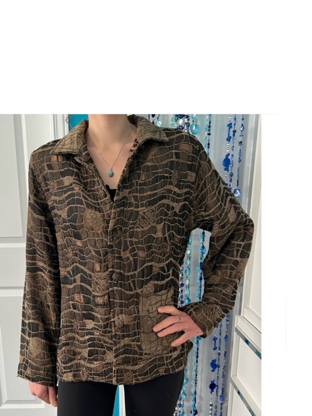 Vintage Reversible Textured Jacket – Copper & Brown Chameleon – Parsley & Sage™️